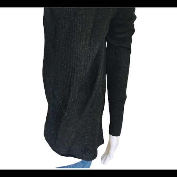 KISMET Dorothy Open Front Cocoon Knit Cardigan With Long Sleeves Grey Sz Medium - Picture 6 of 11